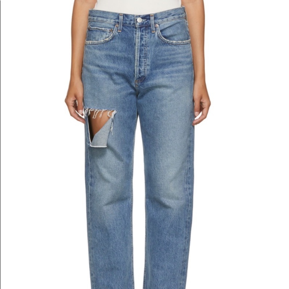 AGOLDE Blue 90s Mid Rise Jeans